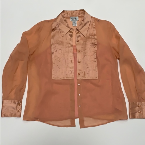 Bob Mackie Women’s Size 10 Button up Top with Cami - Picture 1 of 8